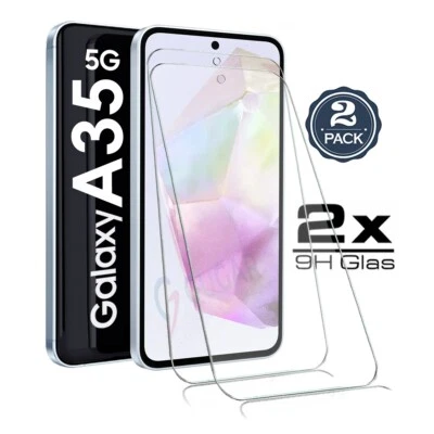GUGAR 2x Für Samsung Galaxy A35 5G - Panzerfolie HD Displayschutz 9H Glas Schutzglas