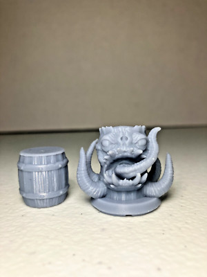 Barrel Mimic Mini (2)   Resin 3D Print 32mm Monster for TTRPG Pathfinder D&D