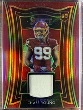 Chase Young Rookie Jersey Card #RS-CYO Panini Select Prizm Washington Team Color. rookie card picture