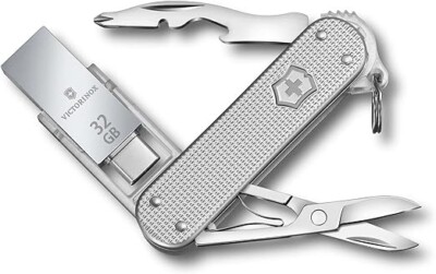 VICTORINOX USB memory jet setter @work ALOX 32GB Silver USB3.1