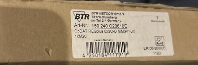 BTR Netcom 150 240 C20610E OpDAT REGplus 6xSC-D MM 1xM20, LP:06-260805 NW/O Box