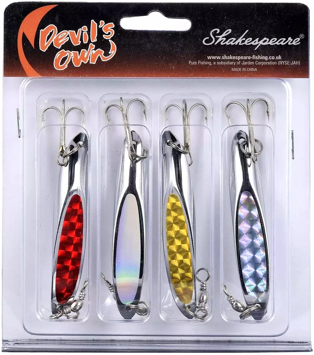 Devils Own dexter style Slither wedges 4 pack 42g bass lures mackerel spinners