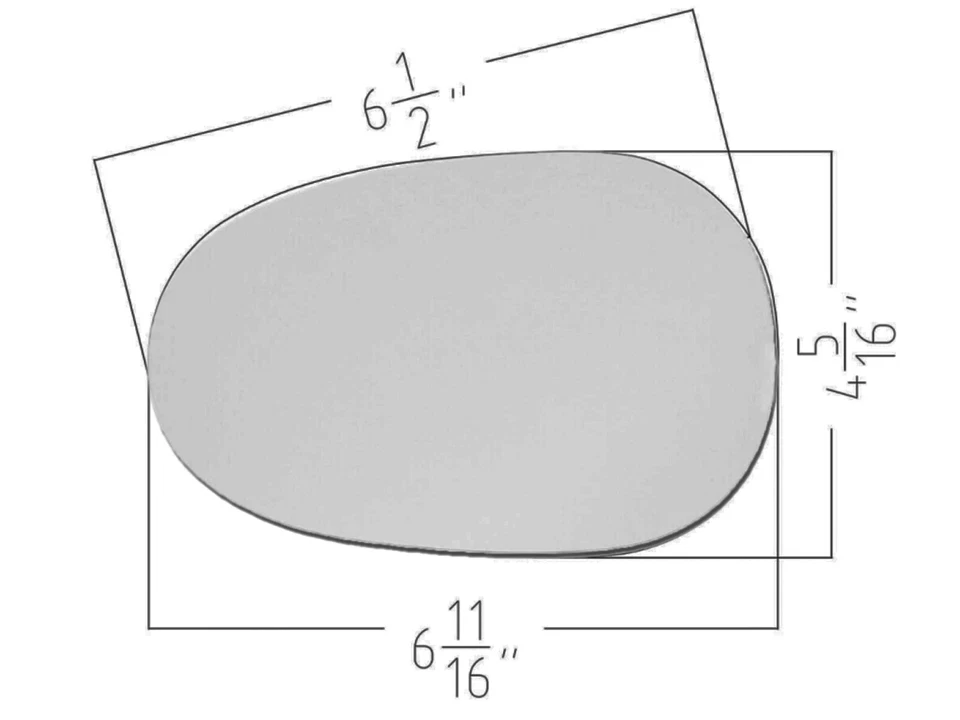 Espejo de vidrio sin calefacción con almohadillas lado del conductor para Mazda MIATA 90-97 Suzuki X-90 96-98 Foto 3 de 4