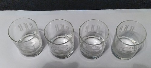 1976 Amoco Oil Sales Award Set Of 4 Whiskey Glasses Vintage Advertising - Picture 7 of 11