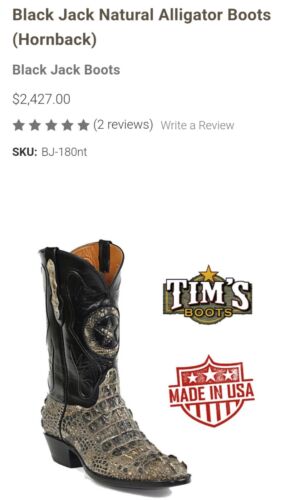 Mens black jack alligator - Gem Mens black jack alligator - Gem