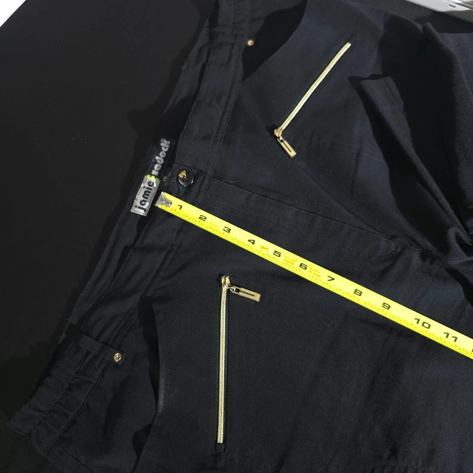 Jamie Sadock Shorts Womens Size 18 Black Bermuda Golf Solid Nylon Pockets Zipper - Image 4 of 4