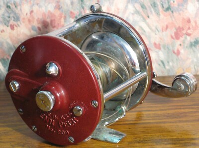 Penn Reels Peer 209 Fishing Reel - Red with White Handle - 1970s