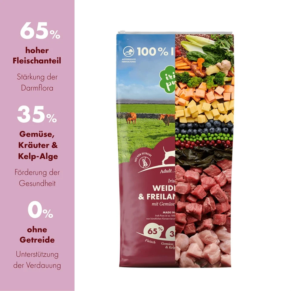 Trockenfutter Adult | 12kg | Weiderind & Freiland-Huhn mit Kelp-Alge | Hoher ... - Bild 2 von 4