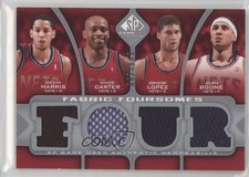 2009 SP Game Used Fabric Foursomes Devin Harris Brook Lopez Josh Boone HOF u0h