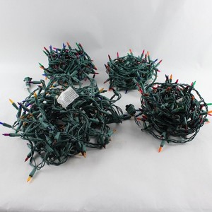 Lot of 4 Multicolor Incandescent Christmas Lights 114 ft+ Total TESTED