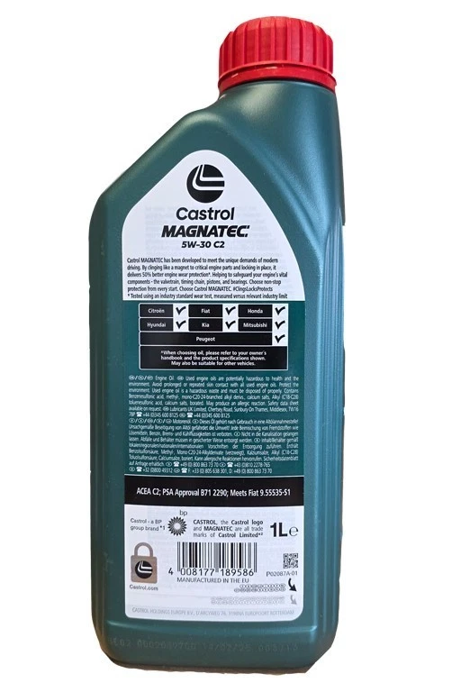 Castrol Magnatec 5W-30 C2 Acea C2 Psa B71 2290 6 Litres Huile Moteur - Photo 2/4