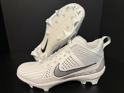 Nike Force Savage Pro 3 Football Cleats White/Silver DA5453-108 Men Sz 13.5 New