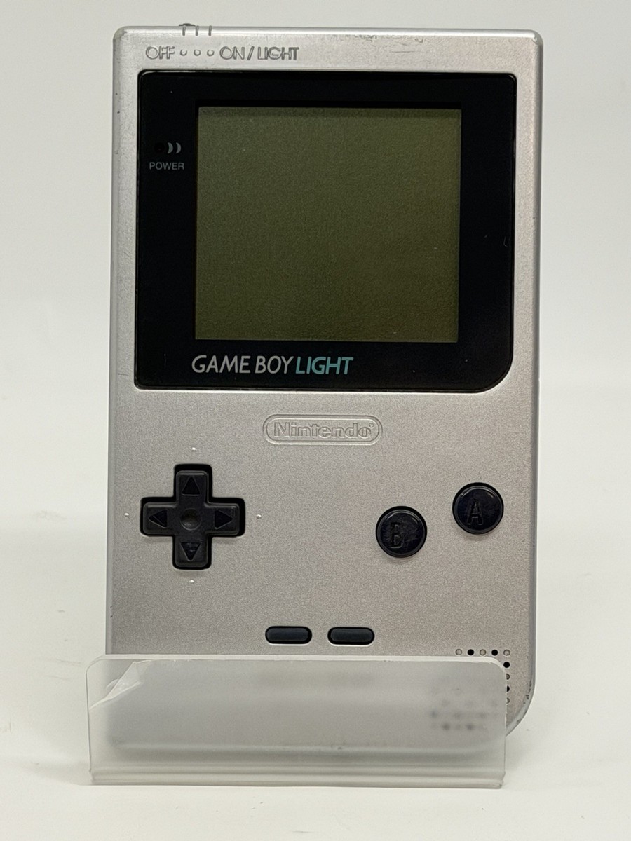 Nintendo Game Boy Light MGB-101 Silver Handheld Console Tested