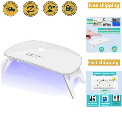 Mini UV LED Nail Dryer: Portable 6W Gel Lamp with Timer & USB Convenience