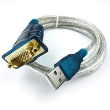 USB to RS232 DB9 Serial Adapter Converter Cable Male 9-Pin Connector 5ft