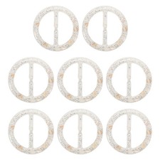 2" Scarf Ring Clip, 8 Pcs Resin Round T-Shirt Clip, Glitters Color