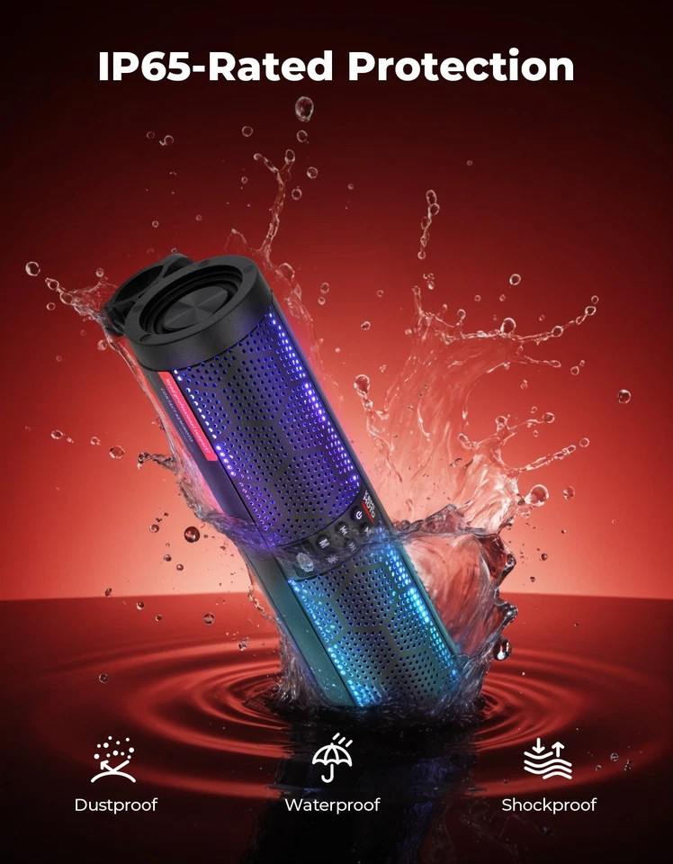 4-Speaker Motorcycle Sound Bar Bluetooth USB Audio System for 7/8-1.2" Handlebar - Image 4 of 4