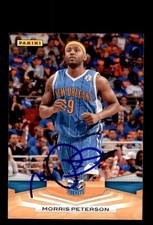 Signed Basketball Card Auto Morris Peterson 2009-10 Panini #189 Hornets