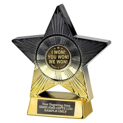 I Won! Du hast gewonnen! Wir haben gewonnen! Superstar Award 110mm Trophy (SM2) Gravur gratis