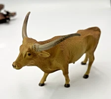 RARE Vintage Hausser Elastolin Composition Texas Longhorn Steer Germany 1930 * X