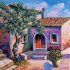 Quadri dipinti di paesaggi e marine . Olio 40 x 40 cm