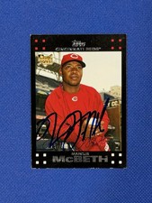 MARCUS MCBETH CINCINNATI REDS SIGNED AUTOGRAPH 2007 TOPPS CARD #195 auto K’