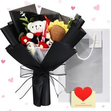 Solsew Graduation Crochet Flower Bouquet Set 2026 Black Sunflower Daisy