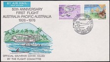 PAPUA NEW GUINEA 1976 cover 50th Anniv first survey flight ex Daru.........D6593