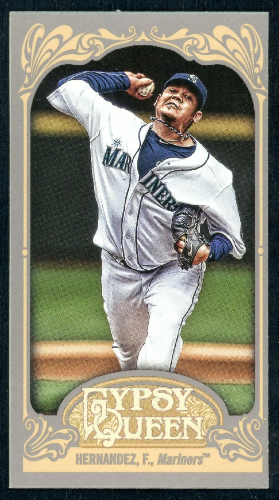 2012 Topps Gypsy Queen Felix Hernandez #200 Mini Parallel T206 Tobacco Style