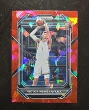 VICTOR WEMBANYAMA 2023 PANINI PRIZM DRAFT PICKS RC RED CRACKED ICE #2