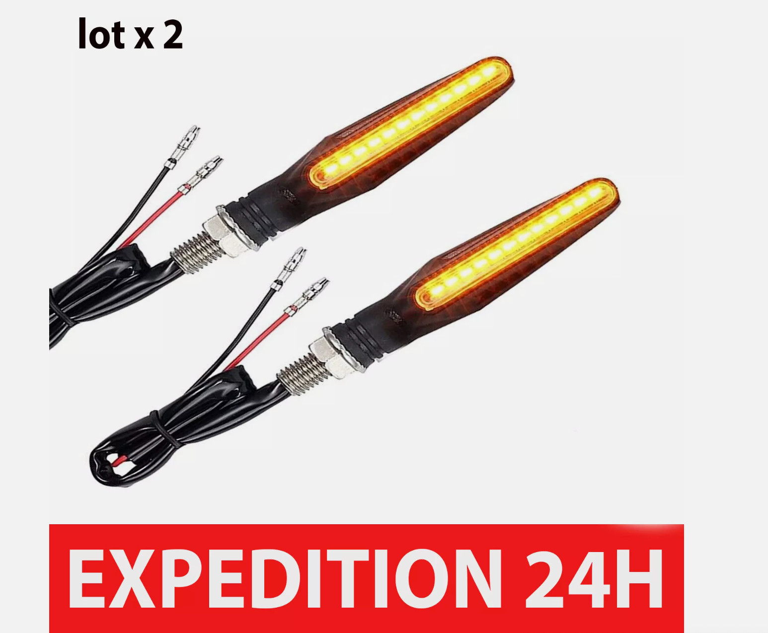 Clignotants 12 LED orange pour vos trajets quotidiens en scooter et moto