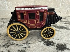 Vintage Wells Fargo Stage Stagecoach San Francisco Cast Metal Bank NO KEY