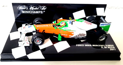 MINICHAMPS  1:43 P. DI RESTA  FORCE INDIA MERCEDES VJM04 2011 '' WHYTE & MACKAY ''