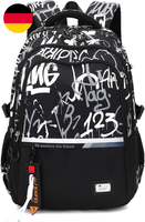"Amythe Schulrucksack Teenager Rucksack FüR Jungen, 15,6\" Laptopfach Schwarz | 32"
