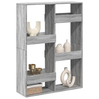 Raumteiler Grau Sonoma 100X33X135 Cm Holzwerkstoff Regal Trennwand