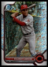 2022 Bowman Chrome Prospects Shimmer Ricardo Cabrera Cincinnati Reds #BCP-158