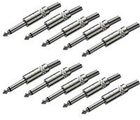 10X Klinkenstecker . 6,3Mm . Metall . Mono - ProfiqualitäT