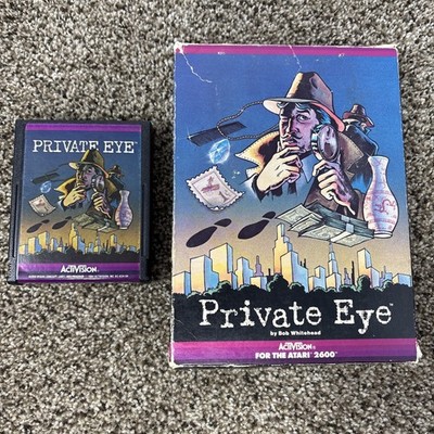 Private Eye - Atari 2600, 1984 Activision - Bob Whitehead - In Box No Manual