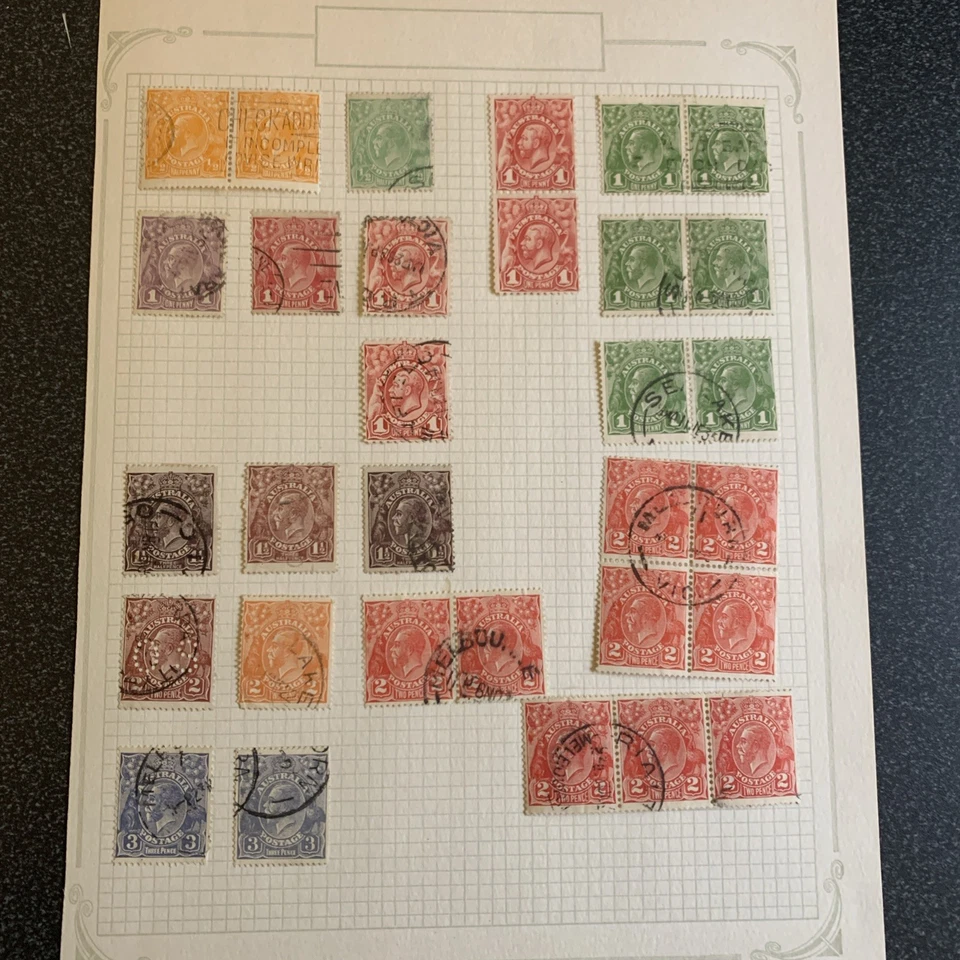 Australia Lovely Predecimal Stamp Collection Mint and Used - image 3 of 4