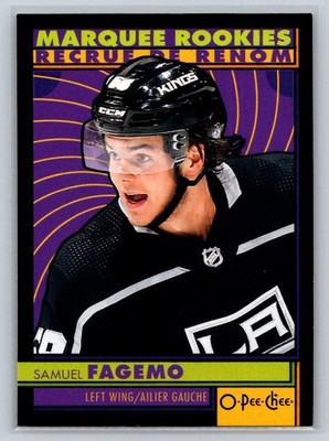 2022-23 O-Pee-Chee Black Retro Marquee Rookie Samuel Fagemo RC 066/100 Los