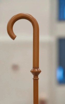Wood CROZIER Polish Staff Crosier Bishop Quality Craftsmanship, 72'' Christmas U