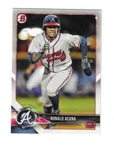 Ronald Acuna Jr 2018 Bowman Rookie Card #BP1. rookie card picture