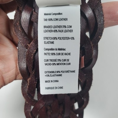NEW Ralph Lauren Women’s Leather Belt Large Brown Braided Flexible Fit NEW Ralph Lauren Women main image 4