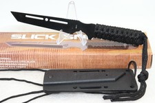 SLICK SNIPER I #210992 Black Tanto Fixed blade Belt, Boot, Knife, Sheath, In Box