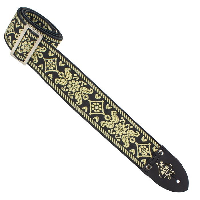 D'Andrea ACE 7 Vintage Reissue Old Gold Adjustable 2'' Wide Guitar Strap