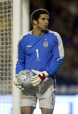 David James of England in the International Friendly match between- Old Photo