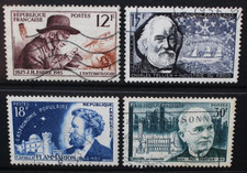 FRANCE 1956 French Scientists. Set of 4. Fine USED. SG1281/1283