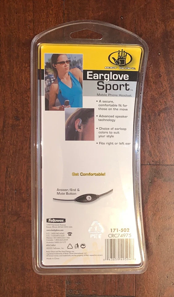 Body Glove Earglove Sport Mobile Phone Headset / Brand NEW & Sealed - Image 3 of 3