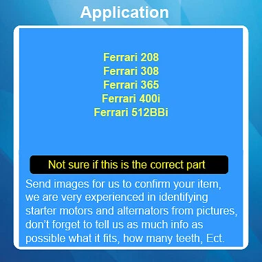 Alternador Para Ferrari 308 GTB/GTS JAP Ferrari Ref 111680 12V 85 Amp	 Foto 4 de 4