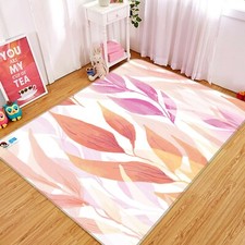 3D Pink Yellow Leaves NAO2363 Game Rug Mat Elegant Photo Carpet Mat Fay